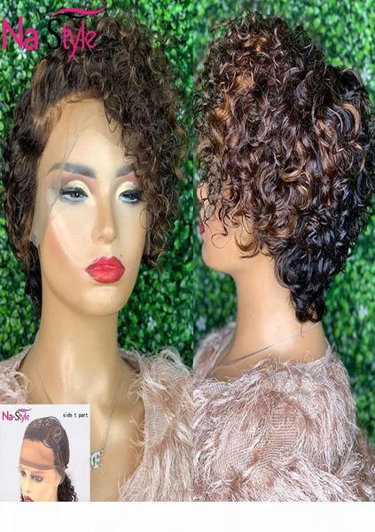 1b 30 honey blonde t part wigs for black women short bob afro kinky curly human hair wig pre plucked 130 remy6458067, Black;brown
1b 30 honey blonde t part wigs for black women short bob afro kinky curly human hair wig pre plucked 130 remy6458067, Black;brown