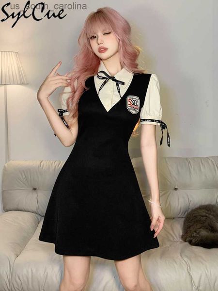 sylcue college style sweet cute gentle young girl casual all-match street travel personalized fake two-piece a- line dress l230522, Black;gray
sylcue college style sweet cute gentle young girl casual all-match street travel personalized fake two-piece a- line dress l230522, Black;gray