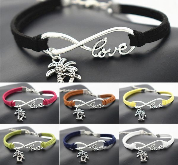 fashion summer beach vintage plant antique infinity love double coconut palm tree charm leather bracelets gifts jewelry9926141, Golden;silver
fashion summer beach vintage plant antique infinity love double coconut palm tree charm leather bracelets gifts jewelry9926141, Golden;silver