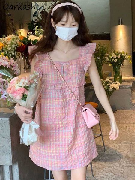 plaid mini dress women pink flying sleeve weet summer loose elegant young fashion beach style casual aesthetic streetwear l230522, Black;gray
plaid mini dress women pink flying sleeve weet summer loose elegant young fashion beach style casual aesthetic streetwear l230522, Black;gray