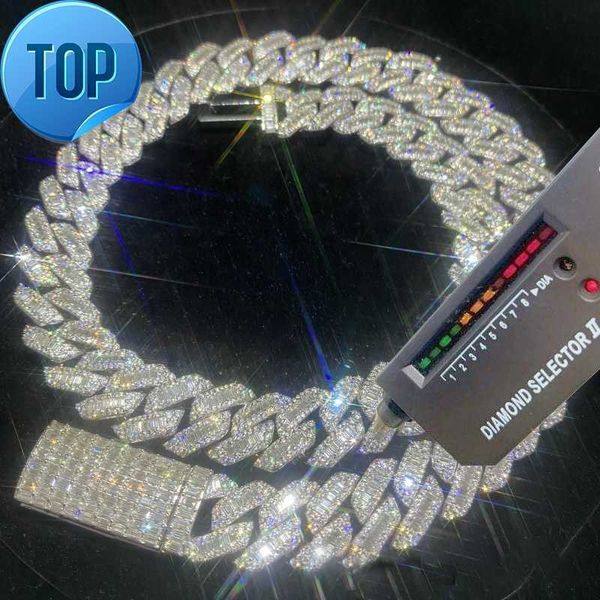 Image of Horizon Iced Out Pass Diamond Tester vvs Moissanite Jewelry Necklace Bracelet Women 10mm Cuban Link Chain