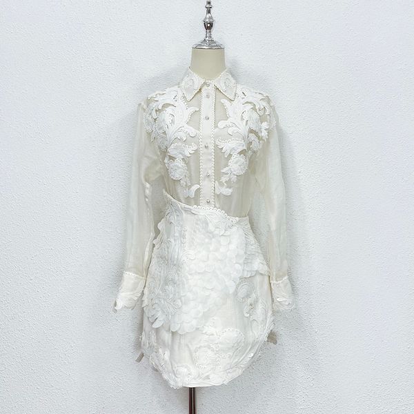 two piece dress 2023 australian fashion designers design a two piece set of heavy duty beaded embroidered shirts and irregular skirts for sp, White
two piece dress 2023 australian fashion designers design a two piece set of heavy duty beaded embroidered shirts and irregular skirts for sp, White