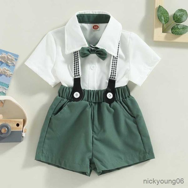 clothing sets toddler kids boys gentleman outfits summer solid color short sleeve button up shirt and casual elastic bib shorts set, White
clothing sets toddler kids boys gentleman outfits summer solid color short sleeve button up shirt and casual elastic bib shorts set, White