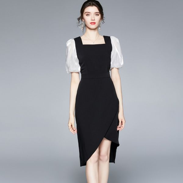 2023 summer european style irregular skirt dress, square collar, bubble sleeves, a-line, mid-calf length, flora print, casual. size: xxl, Black;gray
2023 summer european style irregular skirt dress, square collar, bubble sleeves, a-line, mid-calf length, flora print, casual. size: xxl, Black;gray
