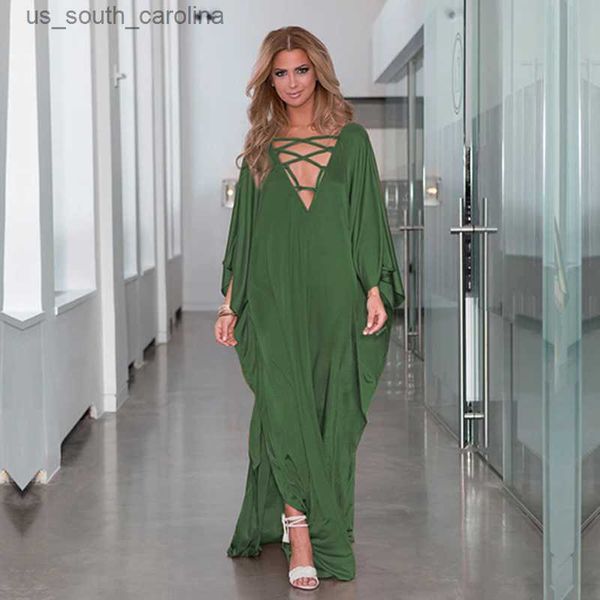 2023 champagne gold lace up plunging neck bats sleeve loose long summer beach dress satin women beachwear maxi dress n877 l230522, Black;gray
2023 champagne gold lace up plunging neck bats sleeve loose long summer beach dress satin women beachwear maxi dress n877 l230522, Black;gray