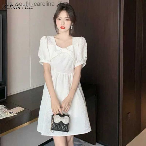 mini puff sleeve dresses women pure sweet summer casual new arrivals vintage elegant young korean style girlish aesthetic ins l230522, Black;gray
mini puff sleeve dresses women pure sweet summer casual new arrivals vintage elegant young korean style girlish aesthetic ins l230522, Black;gray