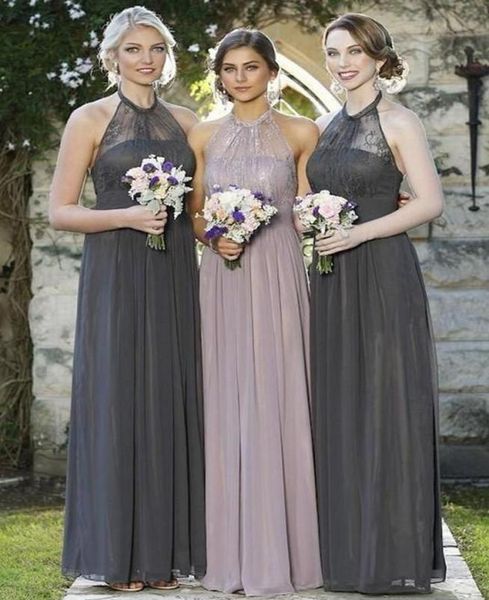 custom made dark gray chiffon long bridesmaid dresses beach garden romantic lace wedding guest dresses halter maid of honor gowns4723426, White;pink
custom made dark gray chiffon long bridesmaid dresses beach garden romantic lace wedding guest dresses halter maid of honor gowns4723426, White;pink