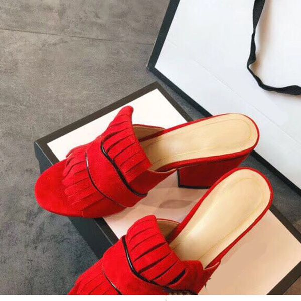 classic designer women's half slippers cowhide 100% leather suede leather thick heel metal slippers women's shoes beach lazy sanda, Black
classic designer women's half slippers cowhide 100% leather suede leather thick heel metal slippers women's shoes beach lazy sanda, Black