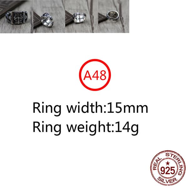 a48 s925 sterling silver ring fashion retro personality cross flower letter net red versatile punk style jewelry gift for lover new
a48 s925 sterling silver ring fashion retro personality cross flower letter net red versatile punk style jewelry gift for lover new