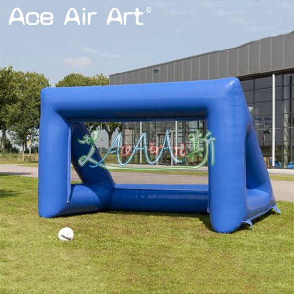 Image of Royal blue inflatable football penalty shoot out football target cage shoot with air blower