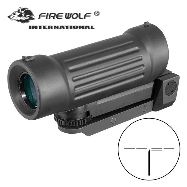 Image of FIRE WOLF Hunting tactical 4X45 Optical sight 4X Fiber Airsoft Rifle Scope Sight 20mm Picatinny Spotting scope for rifle hunting