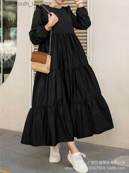 vintage ruffles muslim women dress long sleeve spring turkey moroccan kaftan casual abaya hijab dresses vestido long maxi abaya l230522, Black;gray
vintage ruffles muslim women dress long sleeve spring turkey moroccan kaftan casual abaya hijab dresses vestido long maxi abaya l230522, Black;gray