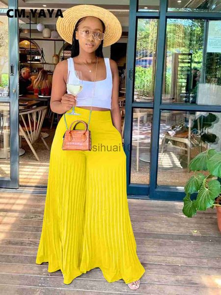 women's pants capris cm.yaya elegant wide leg straight high waist pleated pants for women 2022 summer new beach holiday boho trousers j, Black;white
women's pants capris cm.yaya elegant wide leg straight high waist pleated pants for women 2022 summer new beach holiday boho trousers j, Black;white