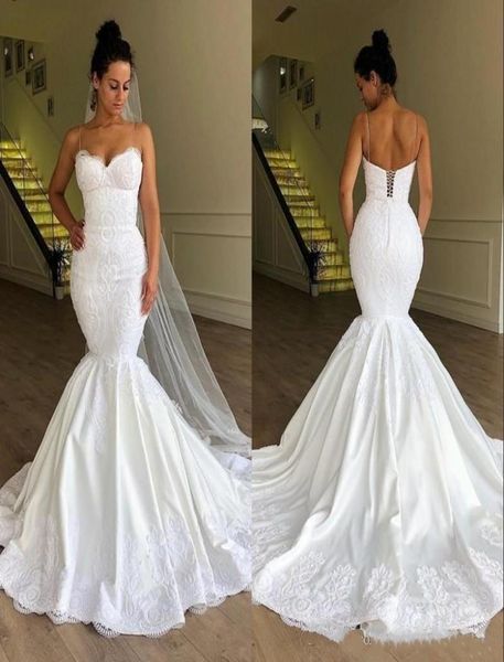 spaghetti straps wedding dress mermaid corset back flower pattern lace satin 2021 stunning bridal gowns customize plus size9349413, White
spaghetti straps wedding dress mermaid corset back flower pattern lace satin 2021 stunning bridal gowns customize plus size9349413, White