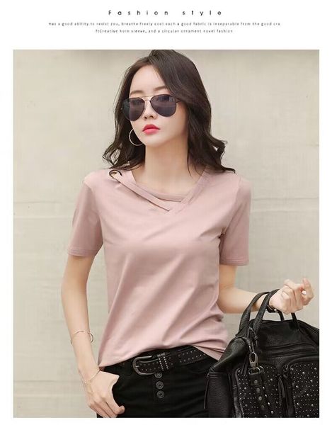 multi-color and multi-size 6 colors v-neck short sleeve t-shirt new women slim fit t shirt tight tee summer retro /-2xl, White
multi-color and multi-size 6 colors v-neck short sleeve t-shirt new women slim fit t shirt tight tee summer retro /-2xl, White