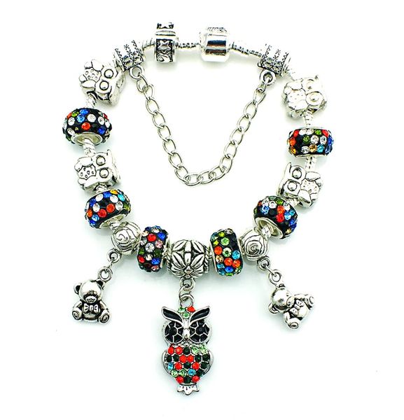 beads owl charm bracelets fashion 5 colors european brand infinity diy bracelets for women jewelry6760963, Black
beads owl charm bracelets fashion 5 colors european brand infinity diy bracelets for women jewelry6760963, Black