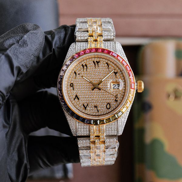 diamond watch mens watch rainbow sapphire automatic mechanical watch stainless steel strap waterproof design wristwatches montre de luxe 41m, Slivery;brown
diamond watch mens watch rainbow sapphire automatic mechanical watch stainless steel strap waterproof design wristwatches montre de luxe 41m, Slivery;brown