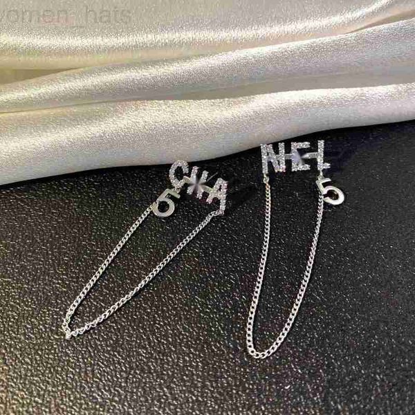 charm designer tiktok same letter chain earrings light french high sense number 5 female zircon, Golden 
charm designer tiktok same letter chain earrings light french high sense number 5 female zircon, Golden