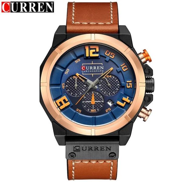 mens watches wristwatches fashion brand chronograph sports military analog quartz wrist genuine leather, Slivery;brown
mens watches wristwatches fashion brand chronograph sports military analog quartz wrist genuine leather, Slivery;brown
