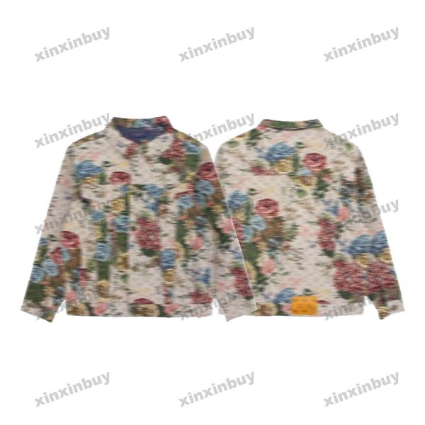 xinxinbuy men designer coat jacket flower jacquard fabric long sleeve women blue black white s-xl, Black;brown
xinxinbuy men designer coat jacket flower jacquard fabric long sleeve women blue black white s-xl, Black;brown