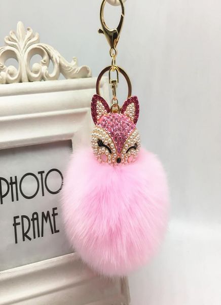 new 19 color cute bling rhinestone fox real rabbit fur ball fluffy keychain car key chain ring wcw1853904573, Silver
new 19 color cute bling rhinestone fox real rabbit fur ball fluffy keychain car key chain ring wcw1853904573, Silver