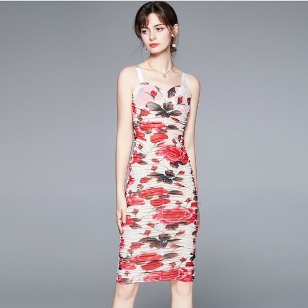 2023 summer new item: basic & casual dresses, sleeveless floral print mesh sling dress | mid-calf length, trumpet silhouette | flare/bell sl, Black;gray
2023 summer new item: basic & casual dresses, sleeveless floral print mesh sling dress | mid-calf length, trumpet silhouette | flare/bell sl, Black;gray