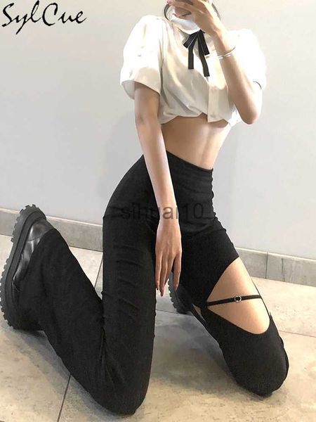 women's pants capris sylcue summer high street style small high-waisted flared trousers thighs personality eith hollow and show legs lo, Black;white
women's pants capris sylcue summer high street style small high-waisted flared trousers thighs personality eith hollow and show legs lo, Black;white