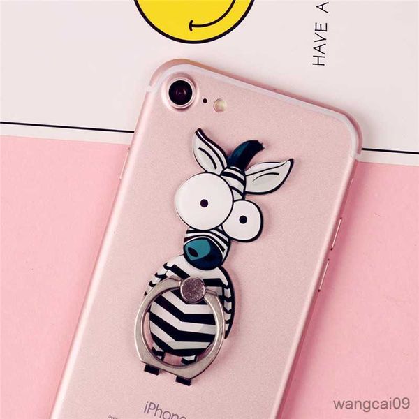 Image of Cell Phone Mounts Holders Cute Finger Ring Mobile Phone Holder Animal Degree phone ring Universal Metal Smartphone Stand Holder for R230605