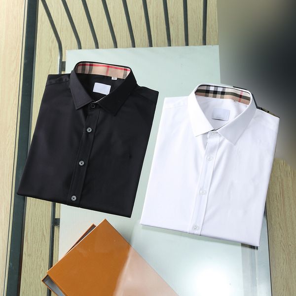men's dress shirt flex collar slim fit long sleeve shirts designer luxury plaid striped print spring autumn casual thick cotton mens cl, White;black
men's dress shirt flex collar slim fit long sleeve shirts designer luxury plaid striped print spring autumn casual thick cotton mens cl, White;black