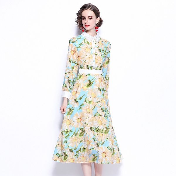 2023 summer new arrival: european station fashion women's floral print dress - basic & casual dresses - large sleeve, lapel neck, singl, Black;gray
2023 summer new arrival: european station fashion women's floral print dress - basic & casual dresses - large sleeve, lapel neck, singl, Black;gray