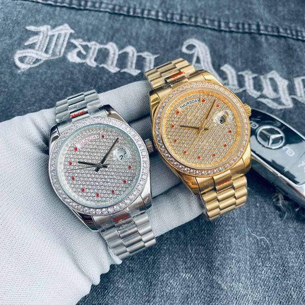 iced out diamond watch for men automatic stainless steel braclet,waterproof 41mm bling bling diamonds dial hip hop watches, Slivery;brown
iced out diamond watch for men automatic stainless steel braclet,waterproof 41mm bling bling diamonds dial hip hop watches, Slivery;brown