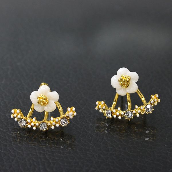 women's s925 silver luxurious stud earrings 18k gold plated simple women's shiny crystal flower stud earrings back hanging ear jew, Golden;silver
women's s925 silver luxurious stud earrings 18k gold plated simple women's shiny crystal flower stud earrings back hanging ear jew, Golden;silver