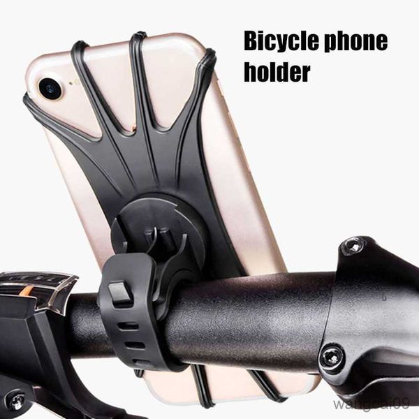 Image of Cell Phone Mounts Holders Universal New Bicycle Phone Holder Bicycle Electric Mobile Phone Holder Shockproof Elastic Holder R230605