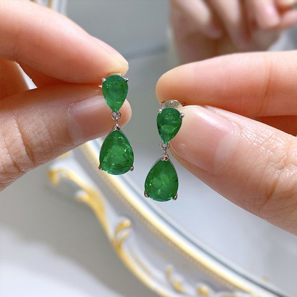 emerald diamond dangle earring 100% real 925 sterling silver jewelry engagement wedding drop earrings for women gift
emerald diamond dangle earring 100% real 925 sterling silver jewelry engagement wedding drop earrings for women gift