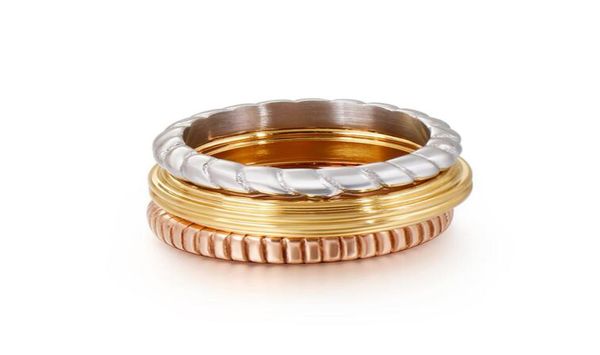 new fashion women rings three tone plated color rings punk rose gold silvear stainless steel ring for women5181847, Silver
new fashion women rings three tone plated color rings punk rose gold silvear stainless steel ring for women5181847, Silver