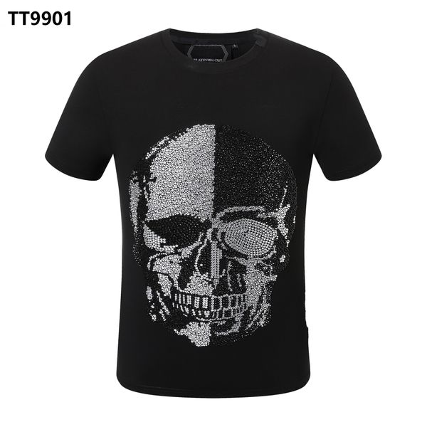 2023 phillip plain t-shirt style european and american fashion personality big-name printed cotton youth casual short sleeves, White;black
2023 phillip plain t-shirt style european and american fashion personality big-name printed cotton youth casual short sleeves, White;black