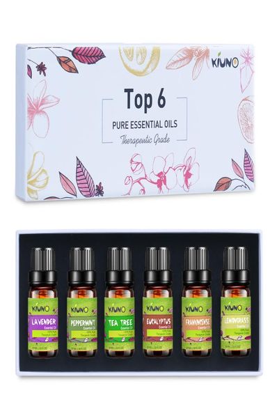 kiuno pure essential oils 10ml 6pieces gift set humidifier aromatherapy lavender tea tree eucalyptus peppermint lemongrass oil6836410 
kiuno pure essential oils 10ml 6pieces gift set humidifier aromatherapy lavender tea tree eucalyptus peppermint lemongrass oil6836410