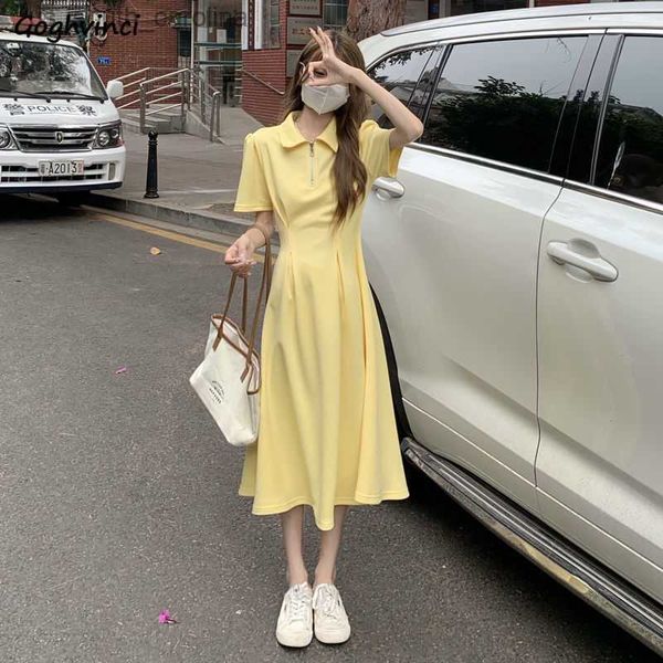 short sleeve dress women high waist zipper pure elegant chic summer new korean style female vestidos tender fashion young sweet l230522, Black;gray
short sleeve dress women high waist zipper pure elegant chic summer new korean style female vestidos tender fashion young sweet l230522, Black;gray