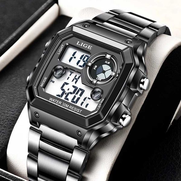 lige new luxury brand men watch military digital sport wristwatch mens steel strap waterproof clock male relogio masculino 230605, Slivery;black
lige new luxury brand men watch military digital sport wristwatch mens steel strap waterproof clock male relogio masculino 230605, Slivery;black