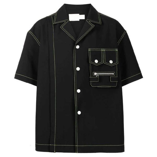 oem highquality black short sleeve shirt contrast stitched front button personality design casual shirt for men tnu
oem highquality black short sleeve shirt contrast stitched front button personality design casual shirt for men tnu