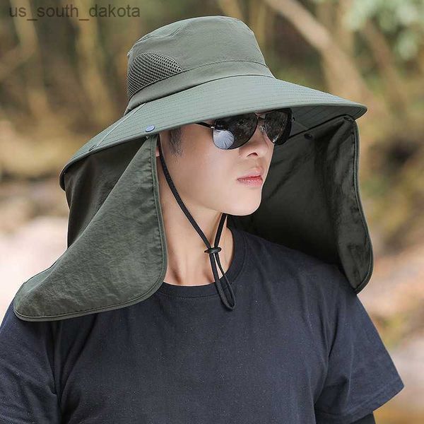 large wide brim hat men summer detachable mesh cap outdoor hiking fishing uv protection l230523, Blue;gray
large wide brim hat men summer detachable mesh cap outdoor hiking fishing uv protection l230523, Blue;gray