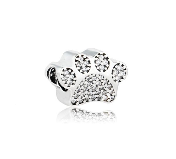 authentic 925 sterling silver bear paw sole bead charm with clear cz fit original bracelet diy jewelry making wholesale8461335, Black
authentic 925 sterling silver bear paw sole bead charm with clear cz fit original bracelet diy jewelry making wholesale8461335, Black