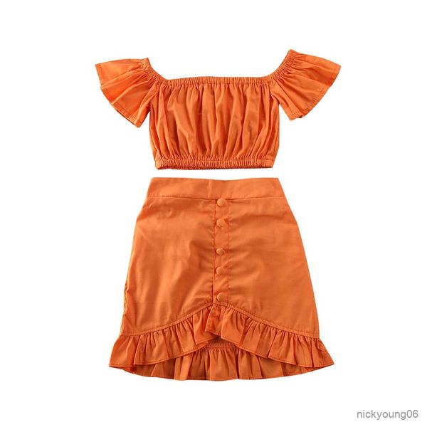 clothing sets toddler kids baby girls summer short sleeve off shoulder cropped and ruffle skirt children outfits, White
clothing sets toddler kids baby girls summer short sleeve off shoulder cropped and ruffle skirt children outfits, White