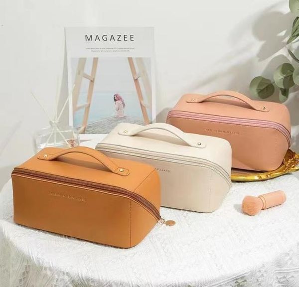 handle large capacity travel cosmetic bag waterproof pu leather makeup bags zipper pouch for women girl4915774
handle large capacity travel cosmetic bag waterproof pu leather makeup bags zipper pouch for women girl4915774