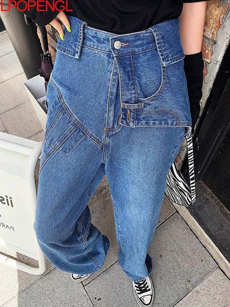 dresses blue irregular highwaist straightleg cotton jeans loose retro highquality mopping women trousers haruku twopiece suit 2021, White;black
dresses blue irregular highwaist straightleg cotton jeans loose retro highquality mopping women trousers haruku twopiece suit 2021, White;black