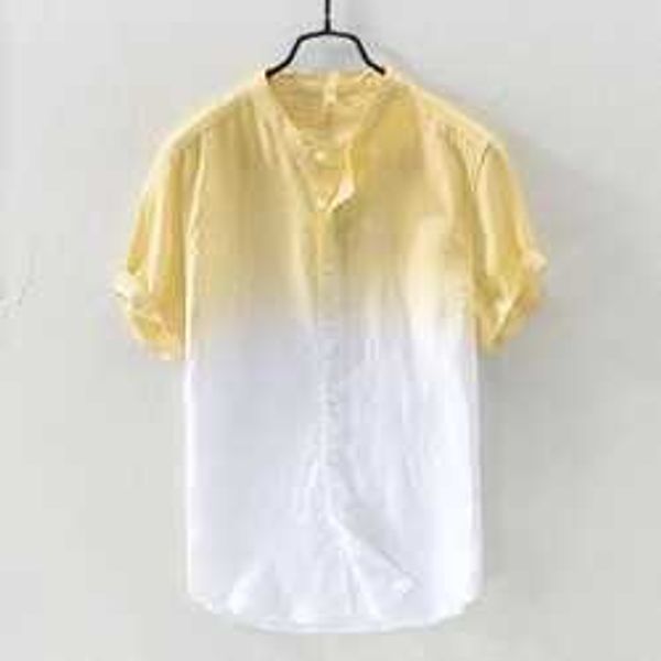 chemise shirts men's homme casual short sleeve shirt breathable collar hanging dyed gradient cotton blouse camisa masculina qpb, White;black
chemise shirts men's homme casual short sleeve shirt breathable collar hanging dyed gradient cotton blouse camisa masculina qpb, White;black