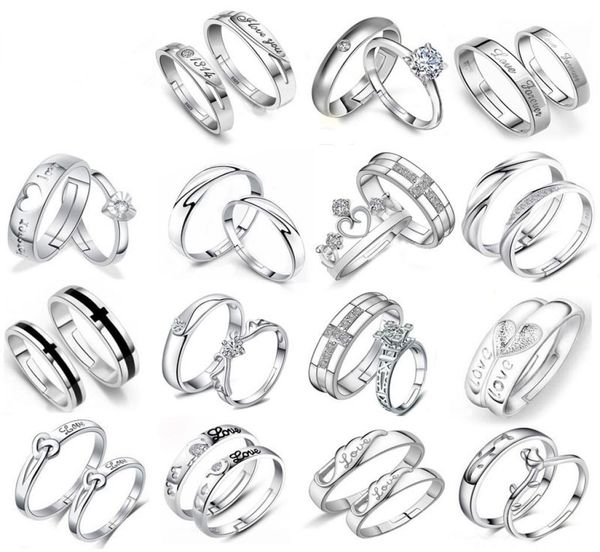 fashion 30 pairs different design 925 silver lovers zircon opening adjustable ring jewelry for wedding engaged couple ring wholesa2071434, Slivery;golden
fashion 30 pairs different design 925 silver lovers zircon opening adjustable ring jewelry for wedding engaged couple ring wholesa2071434, Slivery;golden