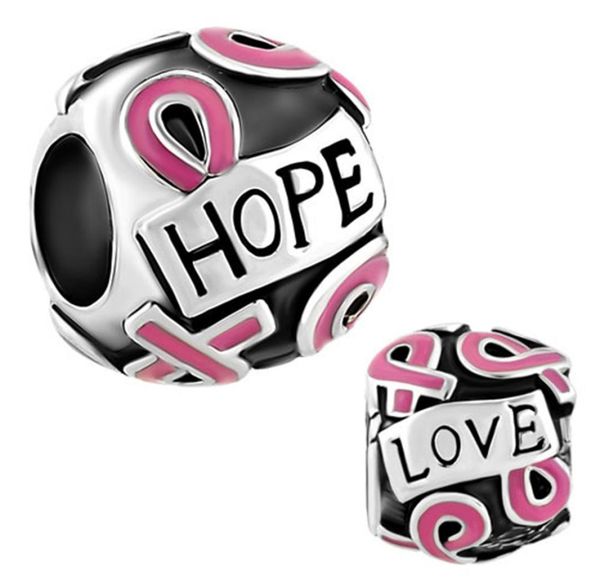breast cancer awareness ribbon hope love european charm beads in rhodium plating fits all brand bracelets2598396, Black
breast cancer awareness ribbon hope love european charm beads in rhodium plating fits all brand bracelets2598396, Black
