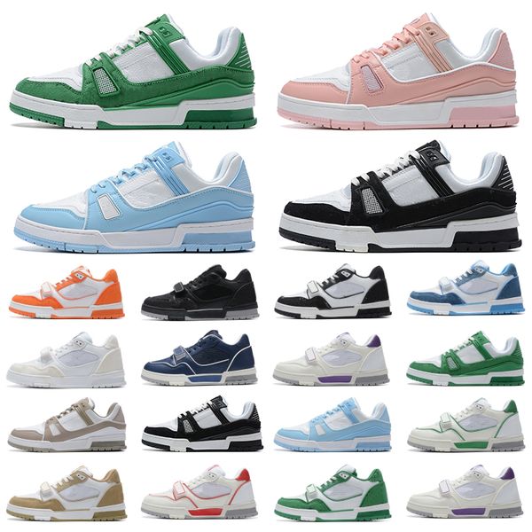 Luxury designer casual shoes Logo Embossed Trainer Sneaker triple white pink sky blue black green yellow denim low mens sneakers women trainers EUR 36-45, Color#4
Luxury designer casual shoes Logo Embossed Trainer Sneaker triple white pink sky blue black green yellow denim low mens sneakers women trainers EUR 36-45, Color#4