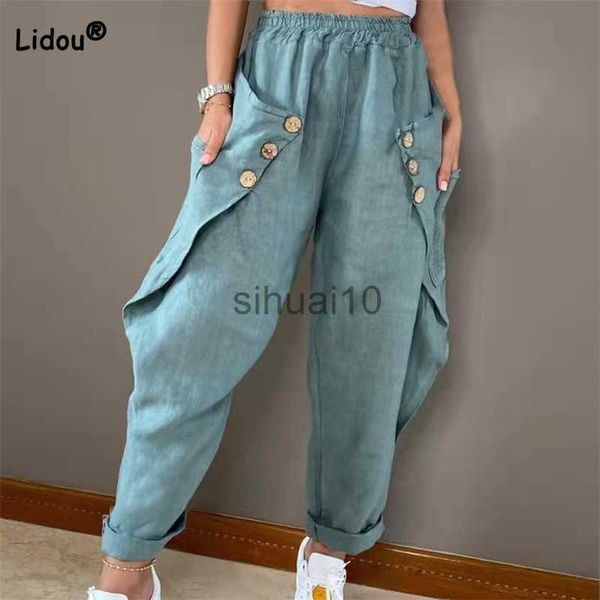 women's pants capris summer new casual distressed loose trousers button patchwork pockets solid color mid waist fashion black harem pan, Black;white
women's pants capris summer new casual distressed loose trousers button patchwork pockets solid color mid waist fashion black harem pan, Black;white